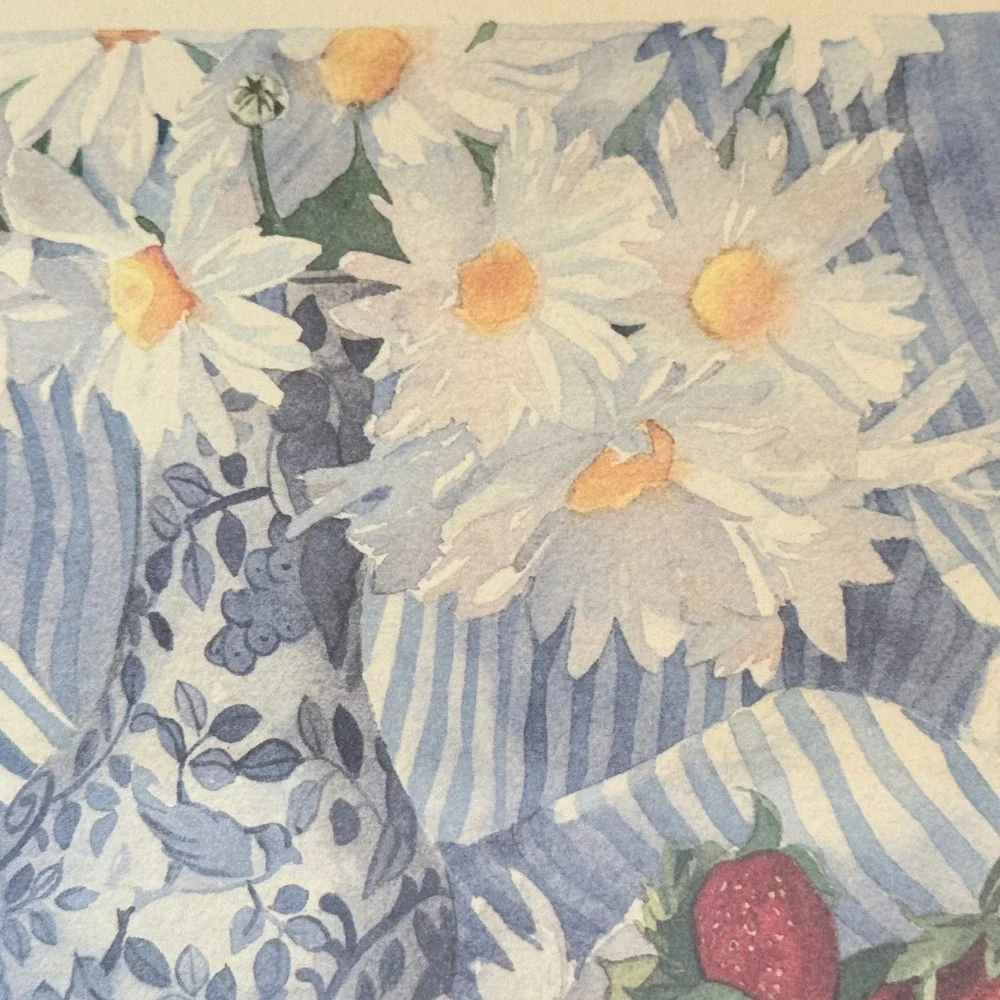 Amelia Rose Smith Daisies with Strawberries Framed Floral Print 14